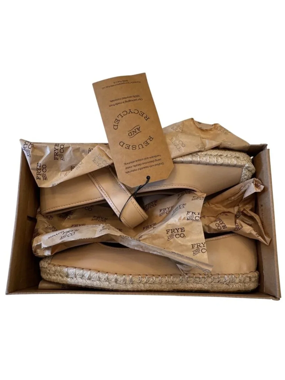 Frye & Co Jantani 9.5 Mary Jane Flat Shoes NWB Nude Beige
